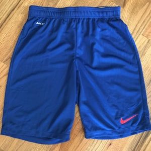 Blue Nike basketball shorts